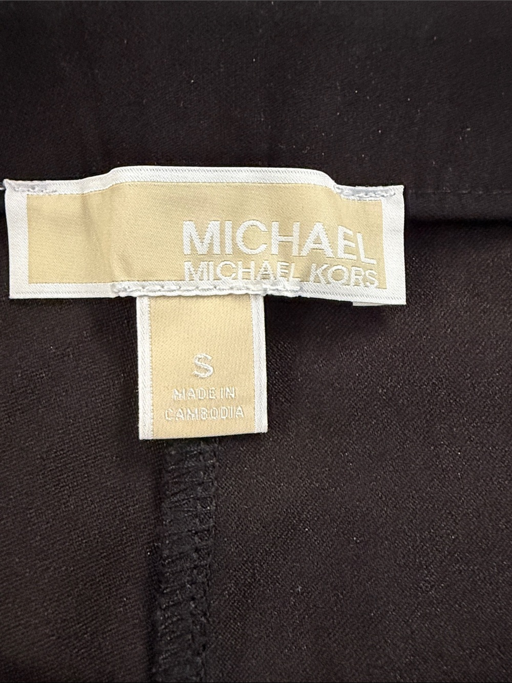MICHAEL Michael Kors Black Top with Beige Label